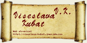 Višeslava Kubat vizit kartica